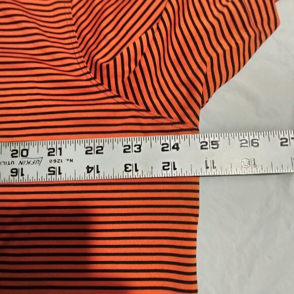 Nike Men's Dri-FIT Victory Striped Golf Polo Shirt FZ5647 809 Orange Black XL - Picture 2 of 6